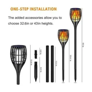 Ollivage Luz solar para exteriores 43 pulgadas luz solar_3