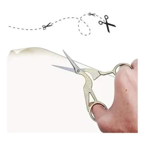 Acronde 2 tijeras de costura vintage con forma de cigeña