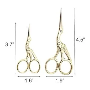 Acronde 2 tijeras de costura vintage con forma de cigeña