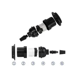 Aplstar Enchufes de luz negros E26E27 portalámparas_3