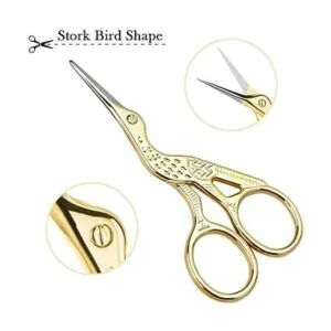 Acronde 2 tijeras de costura vintage con forma de cigeña