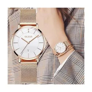 OLEVS Reloj para mujer reloj de vestir ultrafino de cara_3