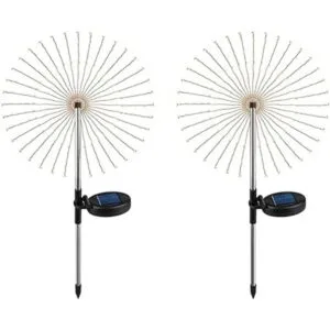 Luces solares de fuegos artificiales paquete de 2 luces