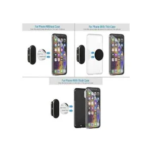 Paquete de 2 soportes magnéticos de aleación de zinc para