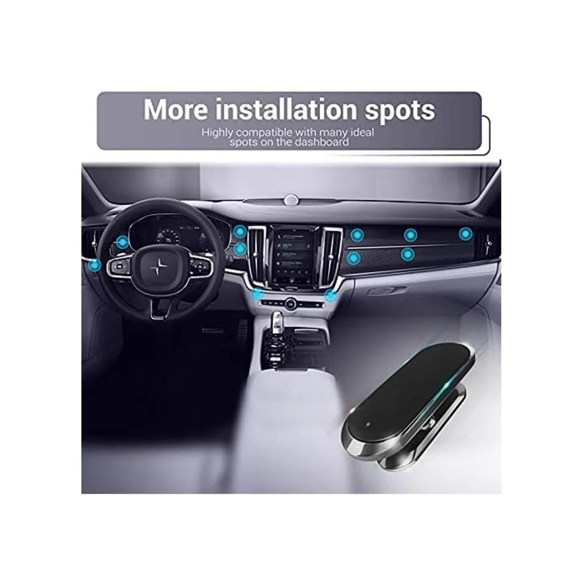 Paquete de 2 soportes magnéticos de aleación de zinc para