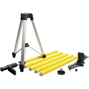 Huepar Poste telescópico de 12.1 ft con soporte láser de