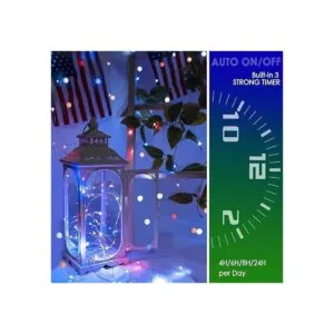 16 luces de hadas multicolor cambiantes alimentadas por