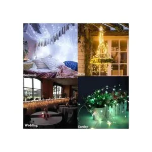 16 luces de hadas multicolor cambiantes alimentadas por