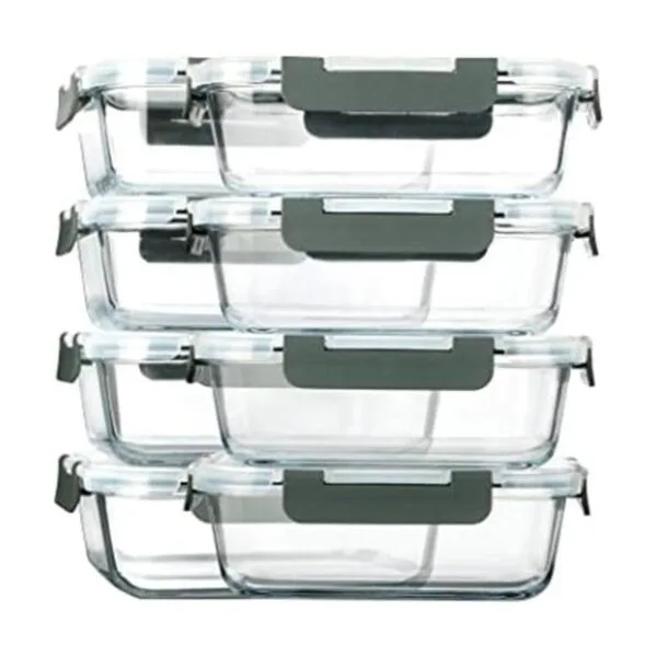 Recipiente de cristal para comida de MCIRCO 8 unidades_1
