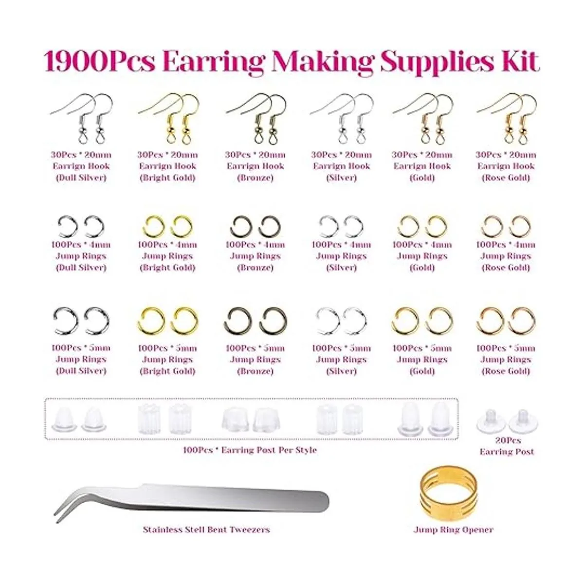 Anezus Juego de 1900 piezas de suministros para hacer_3