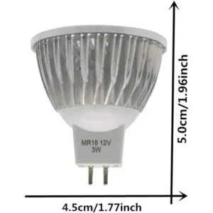 JKLcom MR16 Bombillas LED de 3 W MR16 Base LED 12 V 3 W_3