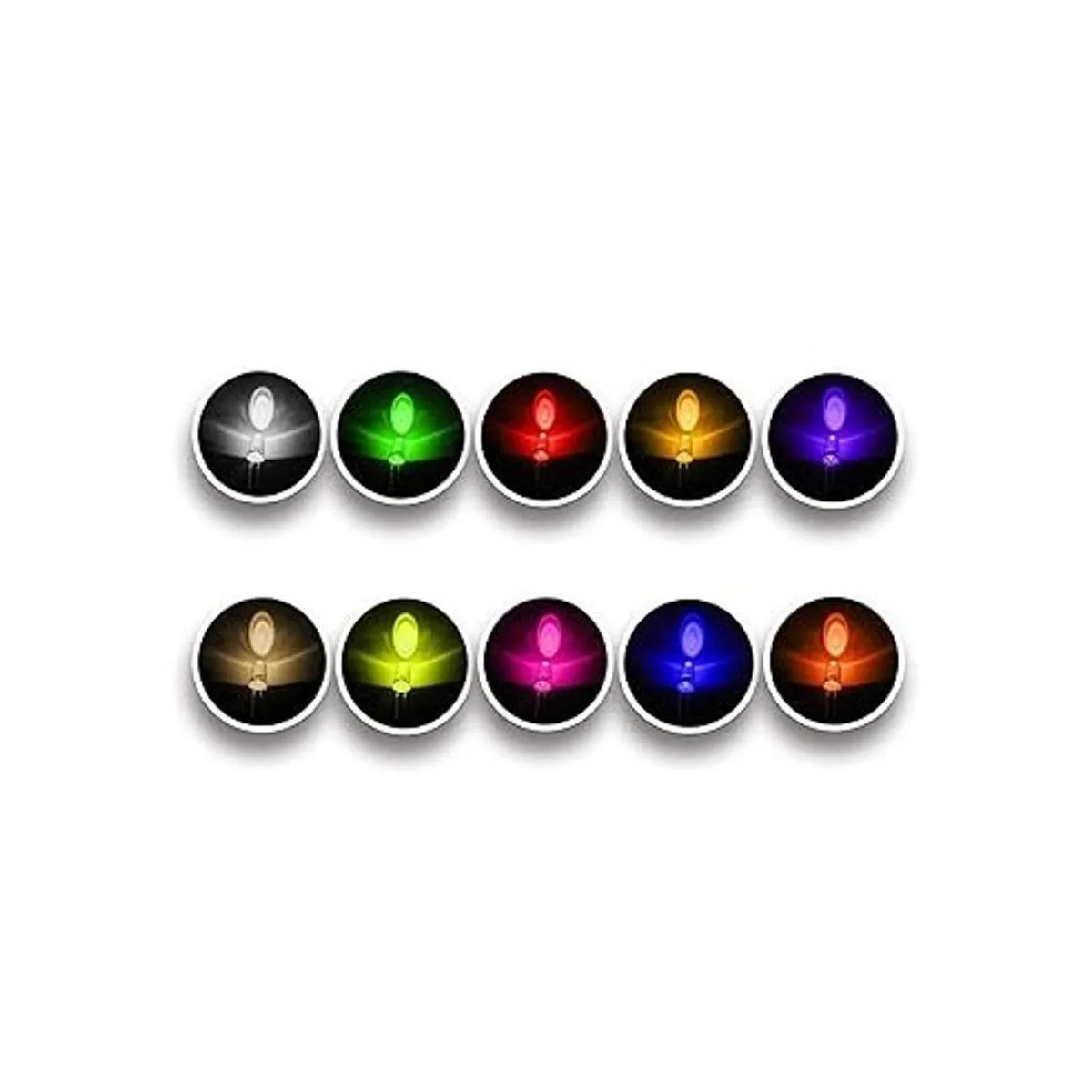 BOJACK Paquete de 10 colores de 200 piezas de luces LED de_4