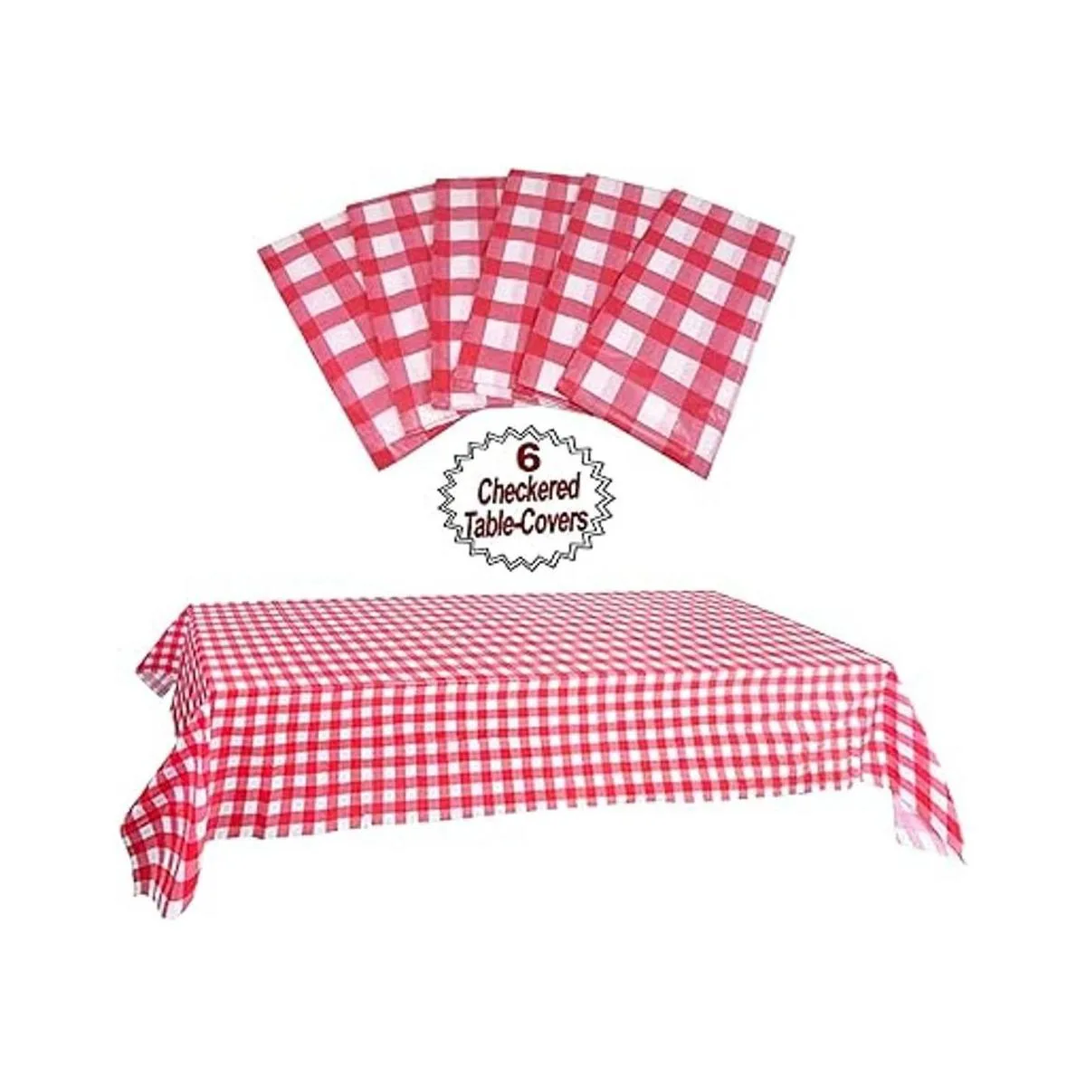 Mantel de plástico a cuadros 6 unidades 54 pulgadas de_4