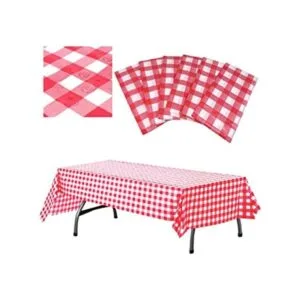 Mantel de plástico a cuadros 6 unidades 54 pulgadas de_1