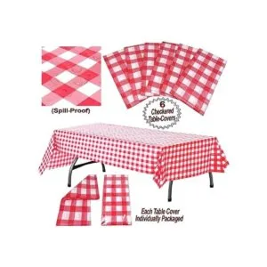 Mantel de plástico a cuadros 6 unidades 54 pulgadas de_3