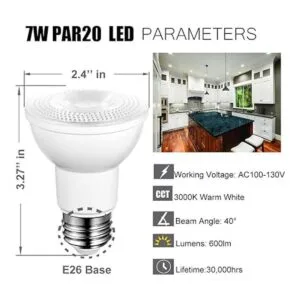 Par20 Bombillas LED de inundación 5000 K Luz de día_2