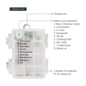 Tira de luces LED que funciona con pilas cadena de luces_4