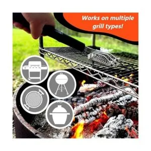 Grizzly Grilling Cepillo para parrilla y raspador