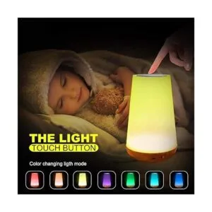 ROYFACC Lámpara LED de noche táctil lámpara de mesa de