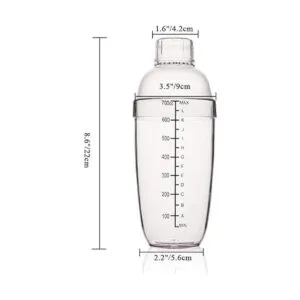 FEOOWV Coctelera de plástico mezcladora de bebidas a_2