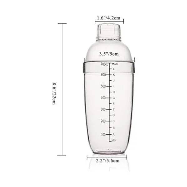 FEOOWV Coctelera de plástico mezcladora de bebidas a_2