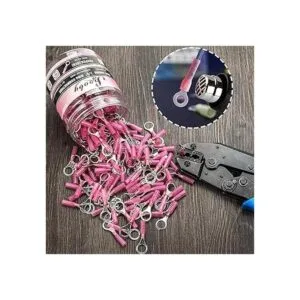 Conectores de anillos con termorretráctiles rojos 2218 AWG