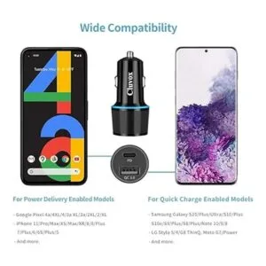 Cargador rápido de coche tipo C compatible con Google_2