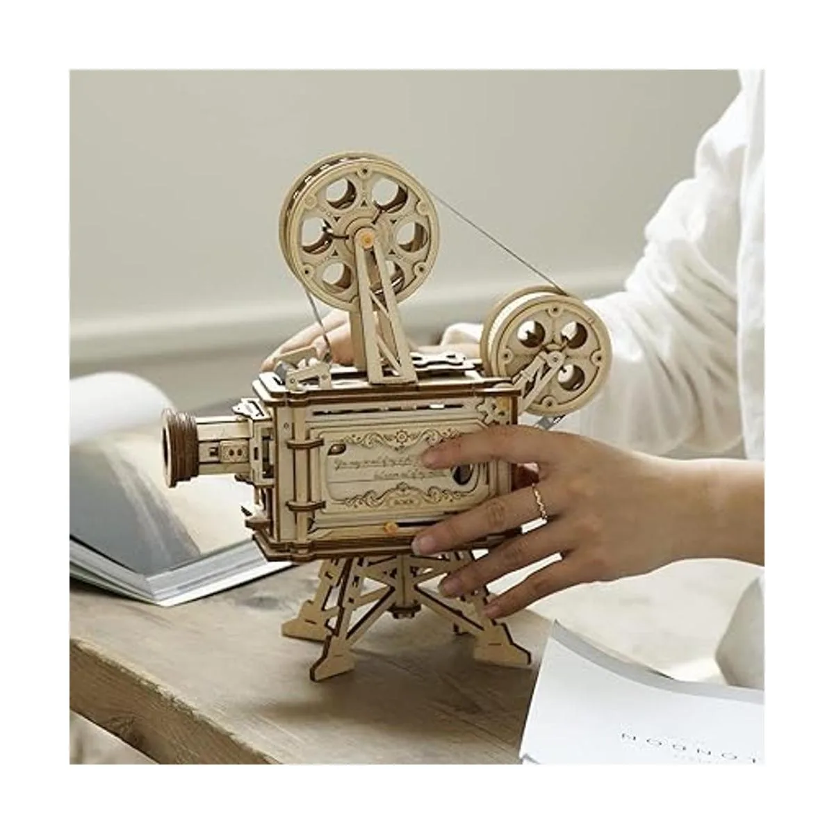 ROKR Rompecabezas 3D de madera kits de modelo mecánico_3