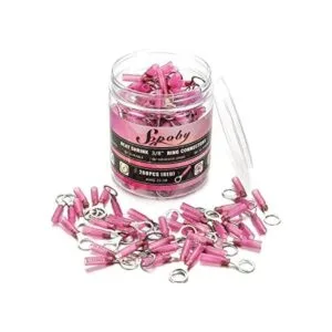 Conectores de anillos con termorretráctiles rojos 2218 AWG