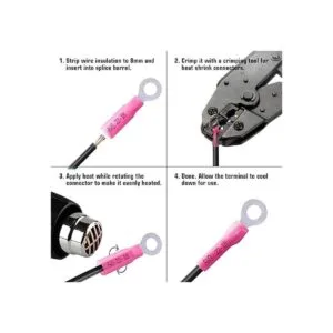 Sopoby 200 conectores de anillo termorretráctil color