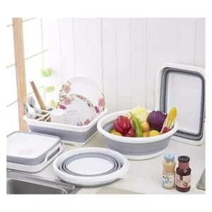 Ahyuan Estante plegable para secar platos con bandeja para