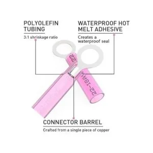 Sopoby 200 conectores de anillo termorretráctil color