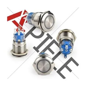 APIELE Botón momentáneo de 0.748 in de acero inoxidable_3