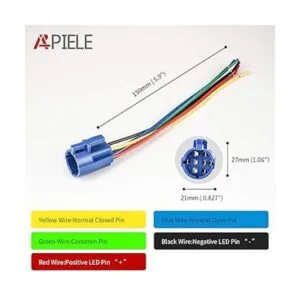 APIELE Botón momentáneo de 0.748 in de acero inoxidable_4