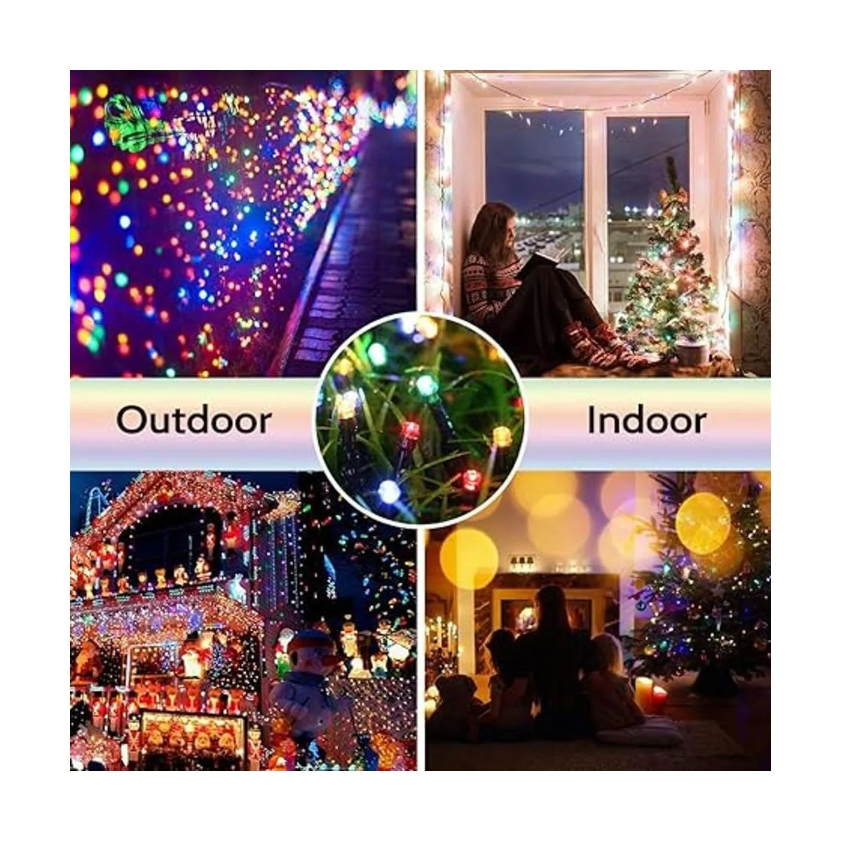 Toodour Luces solares de Navidad paquete de 2 unidades_3