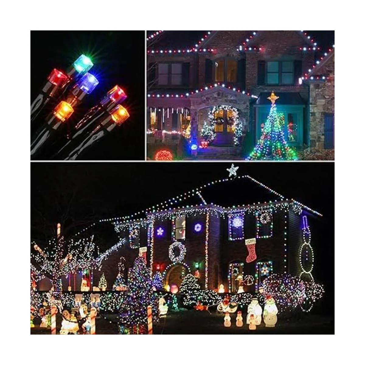 Toodour Luces solares de Navidad paquete de 2 unidades_4