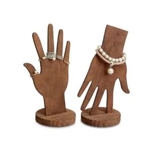 MOOCA Juego de 6 piezas de madera con forma de mano para_4