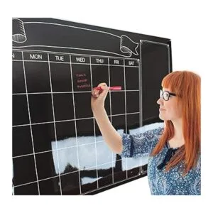 Calendario de pared de pizarra grande laminado negro de_2