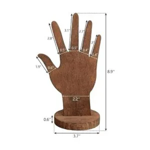 MOOCA Juego de 6 piezas de madera con forma de mano para_2