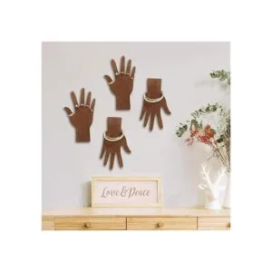 MOOCA Juego de 6 piezas de madera con forma de mano para_6