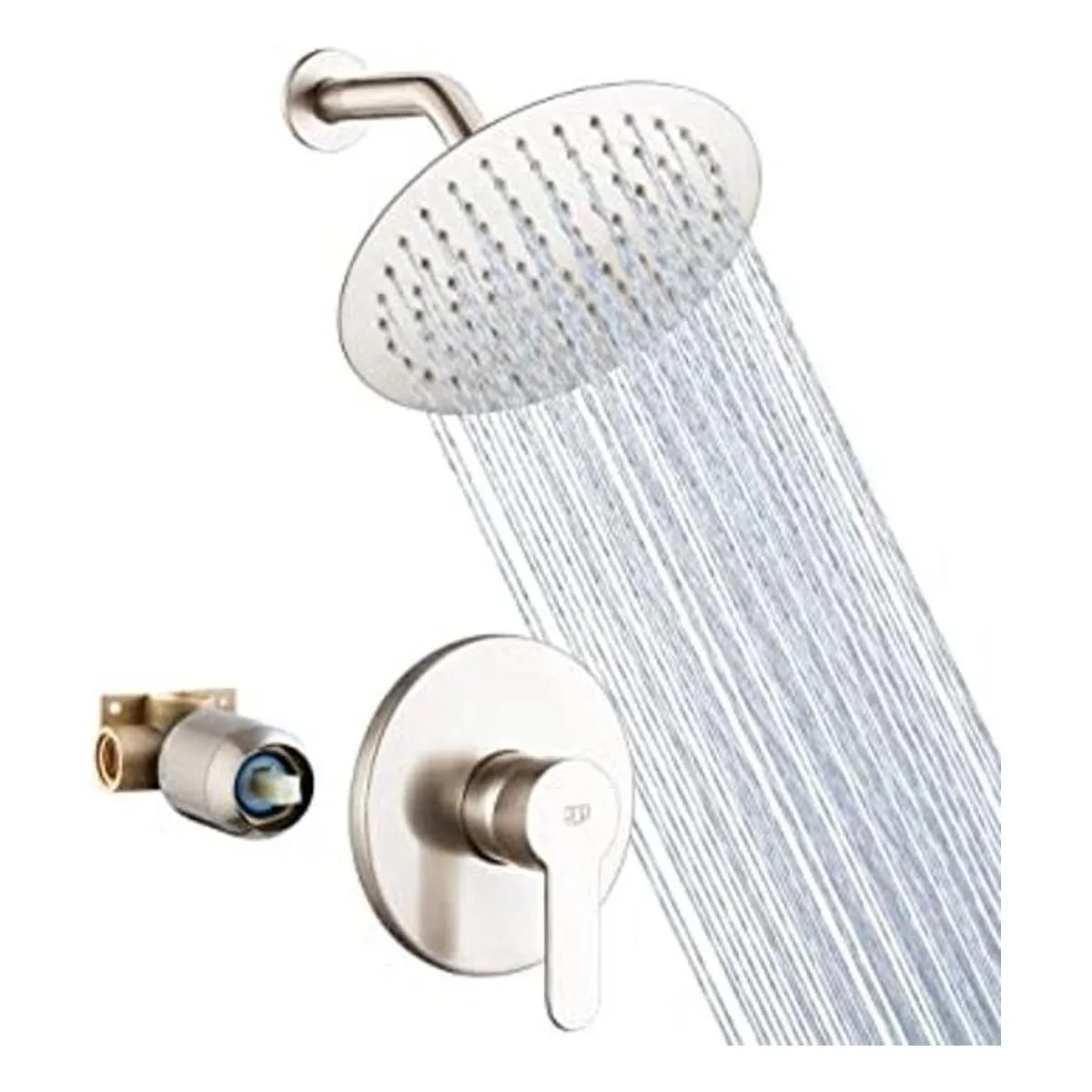 Juego de grifo de ducha de níquel cepillado mezclador de_1