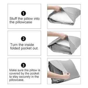 FLXXIE Fundas de almohada de microfibra con cierre de_6