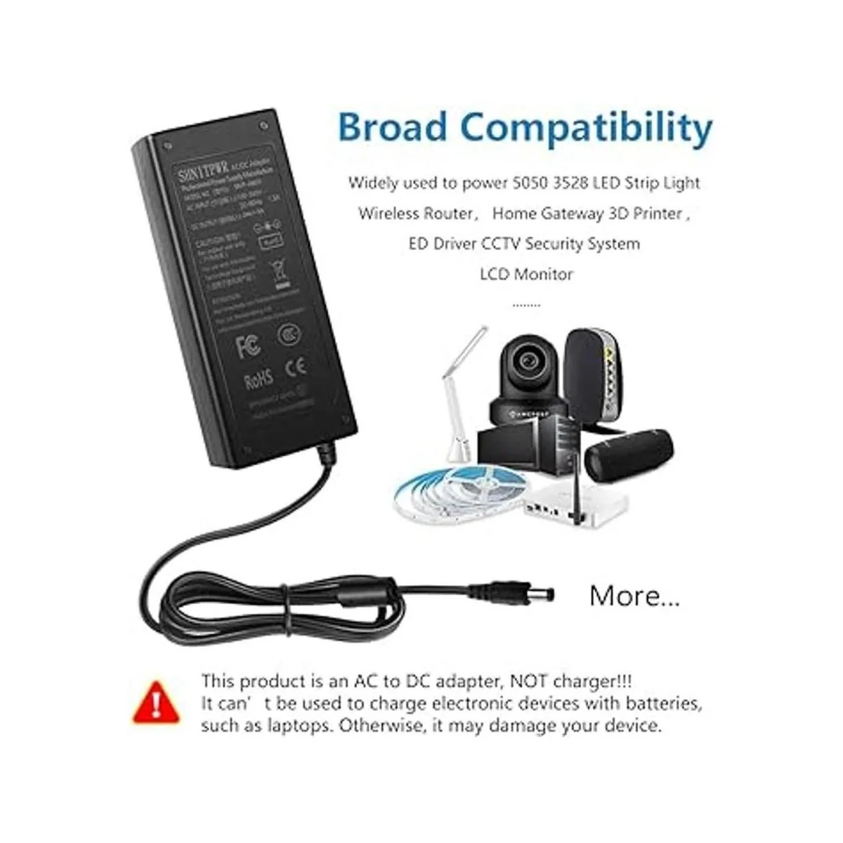 SHNITPWR Adaptador de fuente de alimentación CC de 24 V 3_5