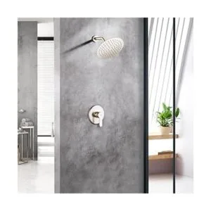 Juego de grifo de ducha de níquel cepillado mezclador de_2