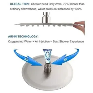 Juego de grifo de ducha de níquel cepillado mezclador de_4