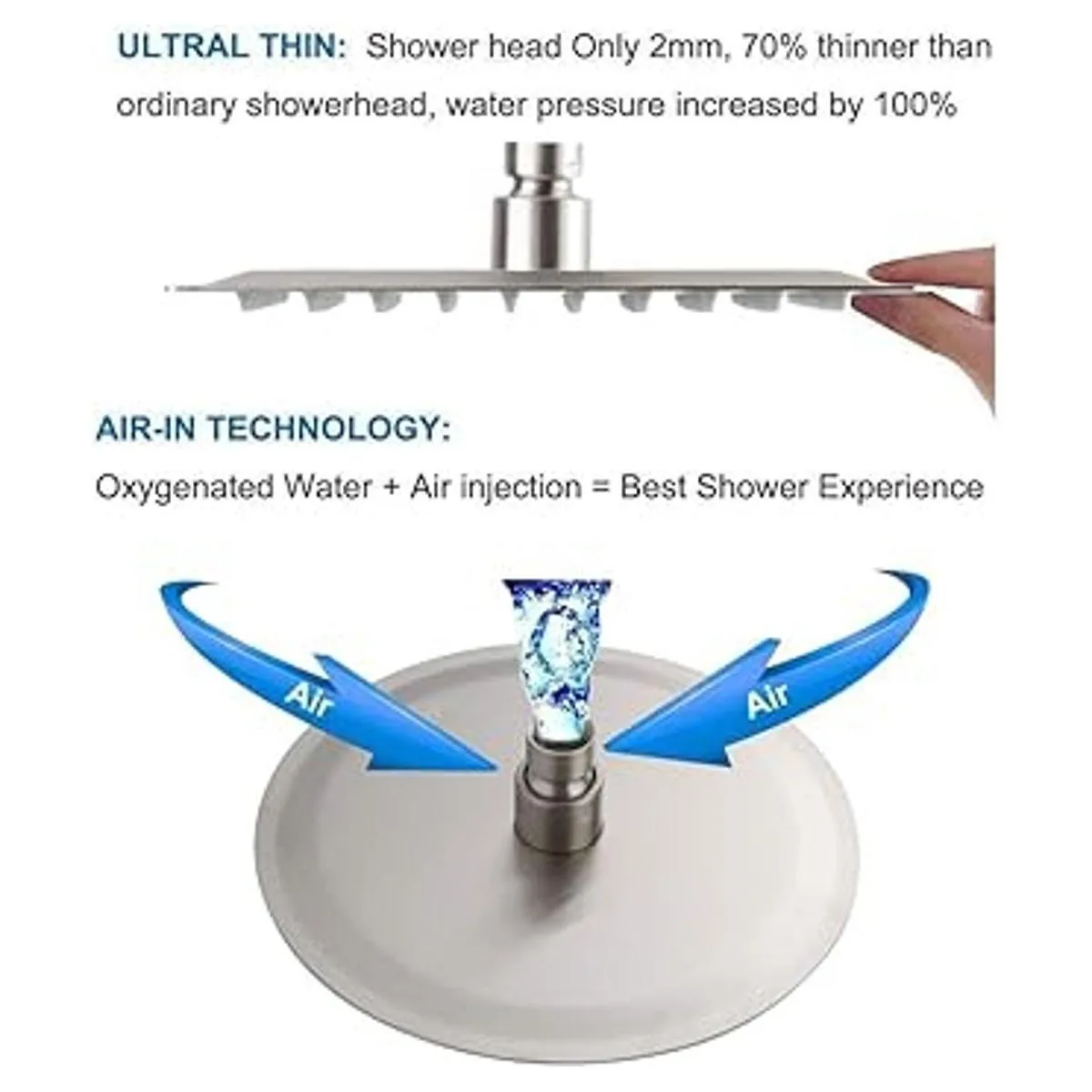 Juego de grifo de ducha de níquel cepillado mezclador de_4