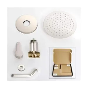 Juego de grifo de ducha de níquel cepillado mezclador de_6