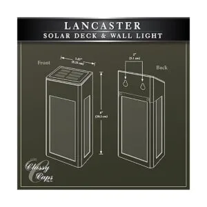 Lancaster Luz de pared y cubierta de aluminio negro_6
