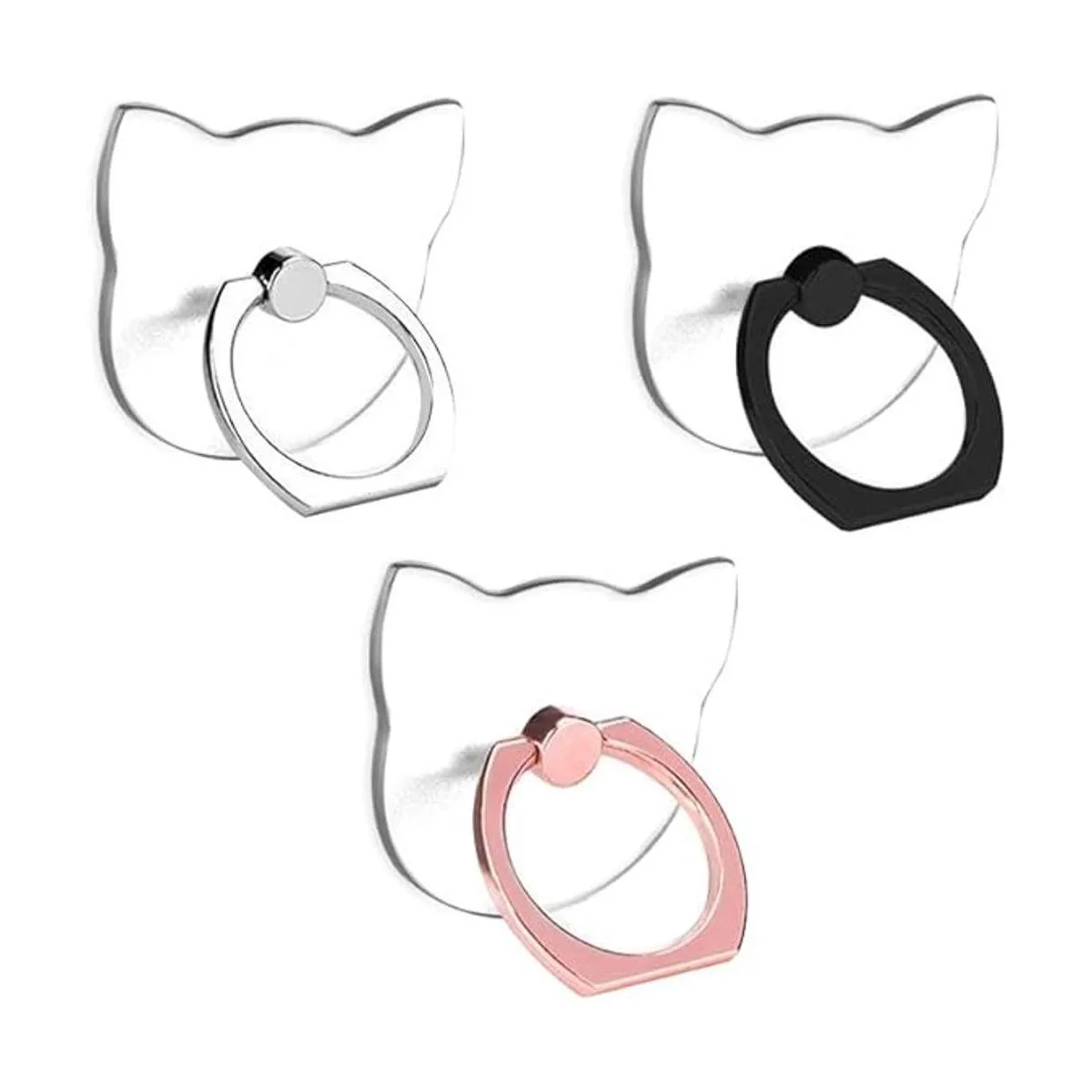 Anillo para teléfono móvil de gato transparente soporte_1