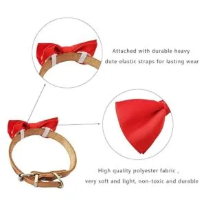 JpGdn 2pcs 3.8x2 Negro Rojo Pequeño Collar de Perros Arcos